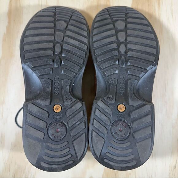 Ecco Brown Leather Lace Up Shoes Men’s Size 8/8.5 - Picture 7 of 10